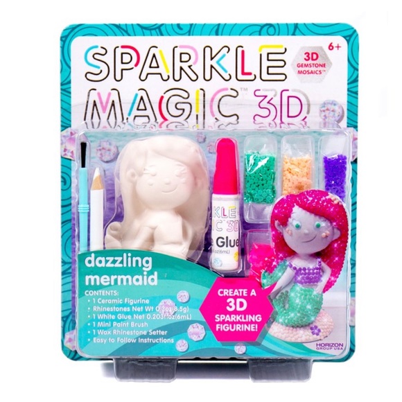 Sparkle Magic 3D Mermaid Figurine, Sparkling 3D Dot Art - Picture 7 of 8